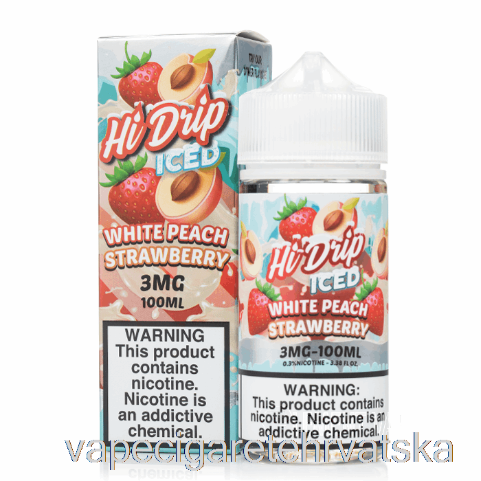 Vape Hrvatska Ledena Bijela Breskva Jagoda - Hi-drip - 100ml 6mg